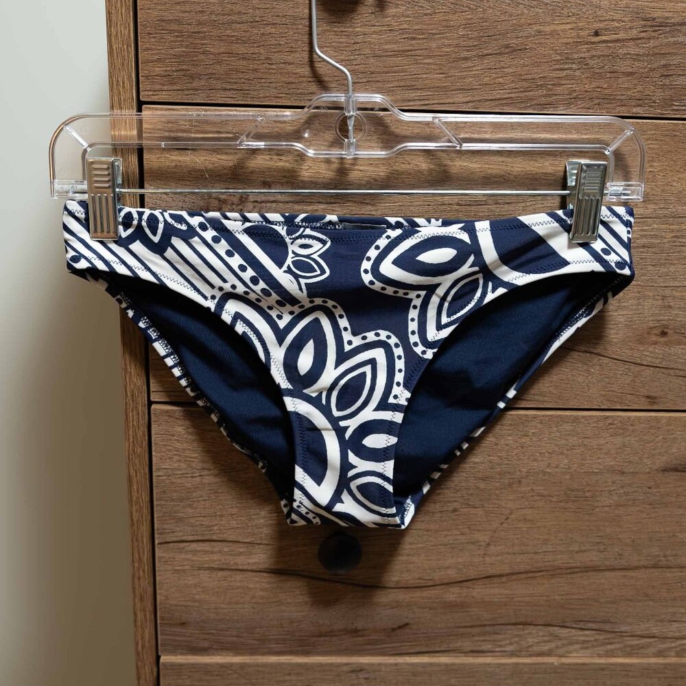 Aerie Swimsuit Bottoms - Navy & White Paisley Bikini